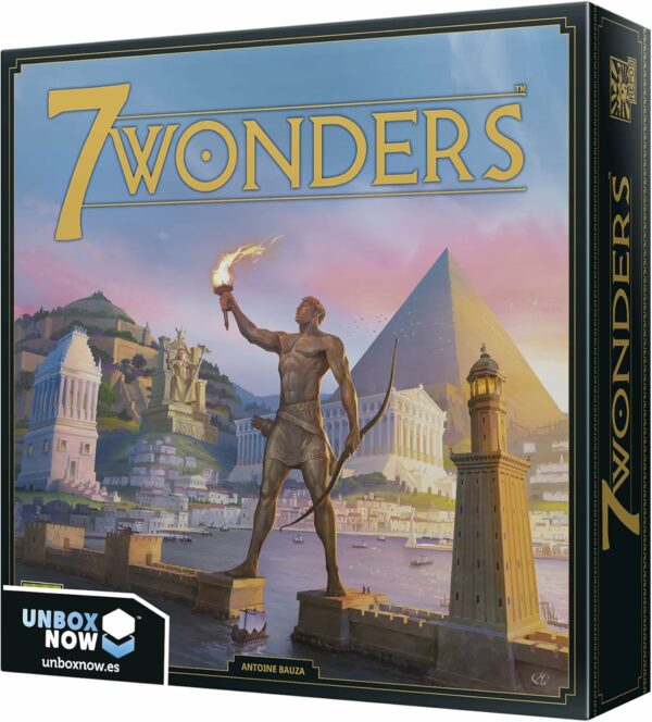 Caja de 7 Wonders, juego de mesa de estrategia y civilizaciones