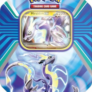 Caja de la lata Leyendas de Paldea con Miraidon ex de JCC Pokémon